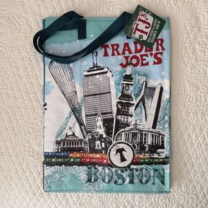 NWT Trader Joe's BOSTON Reusable Tote Shopping Bag